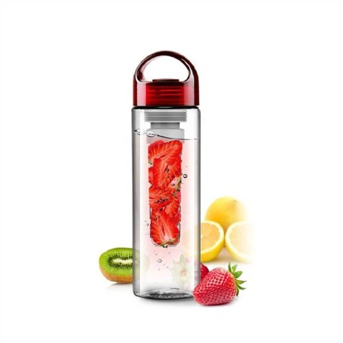 Пластикова пляшка для води з фруктами з ручкою